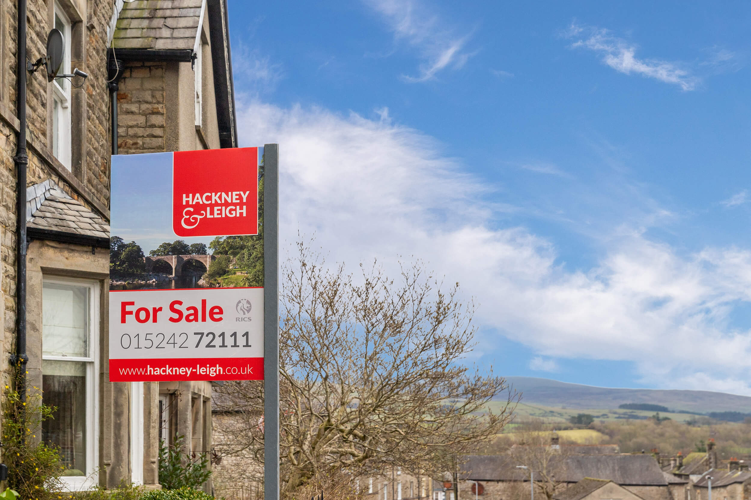 Hackney & Leigh for sale sign in the Lake District